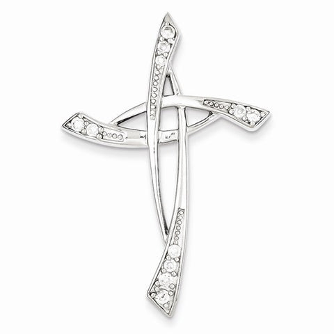 Sterling Silver CZ Cross Pendant, Gorgeous Pendants for Necklace
