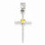 Sterling Silver Citrine Cross Pendant, Pendants for Necklace