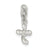Freeform Cross Charm in Sterling Silver