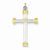 Sterling Silver & 18k Gold-Plated Rope Cross pendant, Alluring Pendants for Necklace