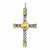 Sterling Silver Antiqued & 18k Gold - Plated Cross Pendant, Pendants for Necklace