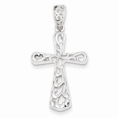 Sterling Silver Polished Cross Pendant, Adorable Pendants for Necklace
