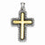 Sterling Silver & Vermeil Antiqued Cross Pendant, Pendants for Necklace