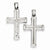 Sterling Silver Rhodium-Plated Hollow Latin Crucifix pendant, Pendants for Necklace