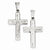 Sterling Silver Rhodium-Plated Hollow Latin Crucifix pendant, Gorgeous Pendants for Necklace