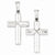 Sterling Silver Rhodium-Plated Diamond -Cut Cross Pendant, Pendants for Necklace
