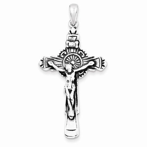 Sterling Silver Antiqued Iona Crucifix Pendant, Pendants for Necklace