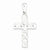 Sterling Silver Rhodium-Plated Hollow Cross pendant, Dazzling Pendants for Necklace
