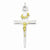Sterling Silver & 18k Gold-Plated Crucifix pendant, Exquisite Pendants for Necklace