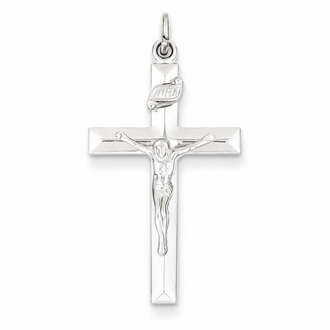 Sterling Silver INRI Crucifix Pendant, Fine Pendants for Necklace