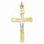 Sterling Silver & 18k Gold-Plated Crucifix pendant, Pendants for Necklace