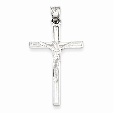Sterling Silver Rhodium-Plated Polished Crucifix Pendant, Pendants for Necklace