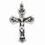 Sterling Silver Antiqued INRI Crucifix Pendant, Delightful Pendants for Necklace