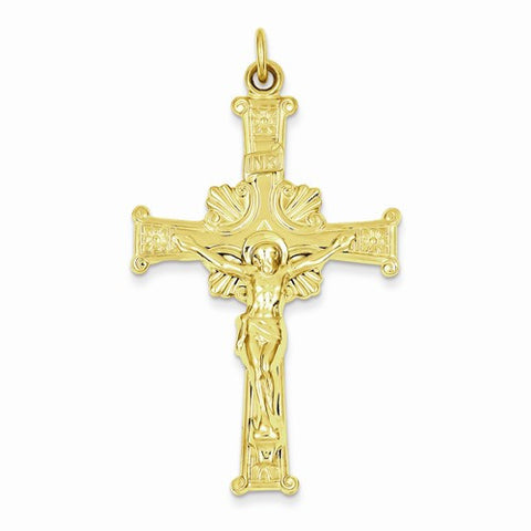 Sterling Silver & 24k Gold-Plated INRI Crucifix pendant, Stylish Pendants for Necklace