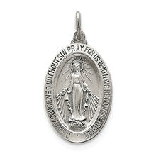 Sterling Silver Miraculous Medal, Lovely Charm hide-image