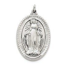 Sterling Silver Miraculous Medal, Exquisite Charm hide-image