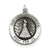 Antiqued Our Lady of Loreto Medal, Charm in Sterling Silver