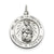 Antiqued De La Providencia Medal, Exquisite Charm in Sterling Silver