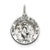 Sterling Silver Antiqued Blessed Mother Medal, Charm hide-image