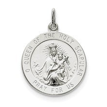 Sterling Silver Queen of the Holy Scapular Medal, Fine Charm hide-image