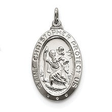 Sterling Silver Saint Christopher Medal, Stylish Charm hide-image