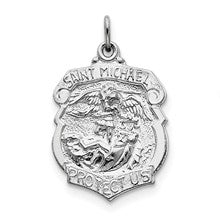 Sterling Silver Saint Michael Badge Medal, Charm hide-image