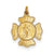 Saint Florian Fireman's Badge Medal, Charm in 24k Gold-Plated Sterling Silver