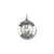 Antiqued St. Barbara Medal, Charm in Sterling Silver