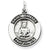 Sterling Silver Antiqued St. Barbara Medal, Charm hide-image
