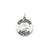 Antiqued Saint Theresa Medal, Alluring Charm in Sterling Silver