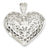 Filigree Heart Charm in Sterling Silver