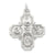 4-way Medal, Stylish Charm in Sterling Silver
