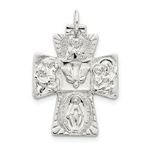 Sterling Silver 4-way Medal, Alluring Charm hide-image