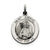 Antiqued Saint Gabriel Medal, Charm in Sterling Silver