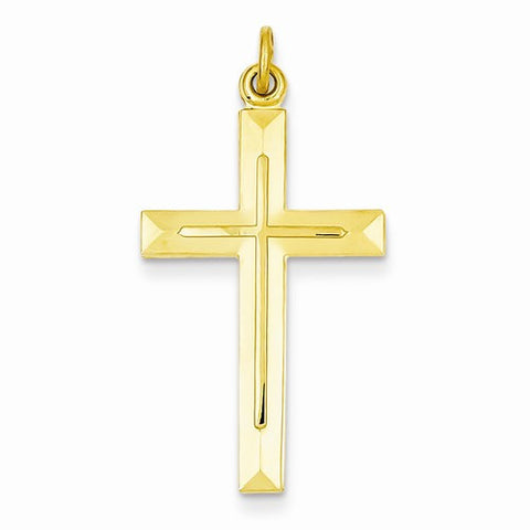Sterling Silver & 18k gold Plated Cross Pendant, Pendants for Necklace