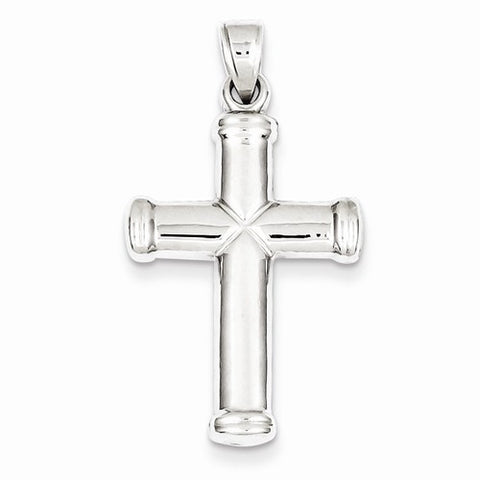 Sterling Silver Rhodium-Plated Hollow Reversible Cross pendant, Alluring Pendants for Necklace