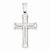 Sterling Silver Rhodium-Plated Hollow Reversible Cross pendant, Charm