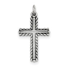 Sterling Silver Antiqued Cross Charm hide-image