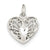 Sterling Silver Filigree Heart Charm hide-image