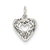 Filigree Heart Charm in Sterling Silver