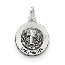 Sterling Silver Antiqued Confirmation Medal, Pendants and Charm hide-image