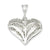 Filigree Heart Charm in Sterling Silver