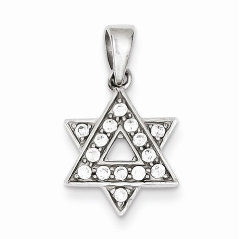 Sterling Silver CZ Star of David pendant, Classy Pendants for Necklace