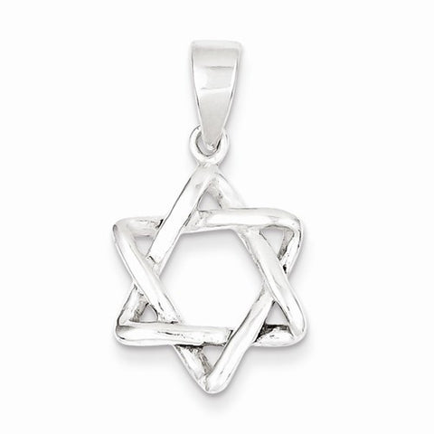 Sterling Silver 3-D Star of David Pendant, Pendants for Necklace