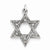 Sterling Silver Antiqued Star of David Pendant, Pendants for Necklace