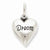 Sterling Silver Antiqued Dream Heart Pendant, Pendants for Necklace