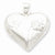 Sterling Silver Rhodium-Plated Polished Floral Puffed Heart Pendant, Pendants for Necklace