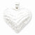 Sterling Silver Rhodium-Plated Diamond-cut Puffed Heart pendant, Beautiful Pendants for Necklace