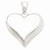 Sterling Silver Rhodium-Plated Polished Puffed Heart pendant, Exquisite Pendants for Necklace