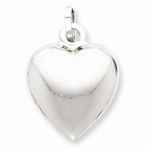 Sterling Silver Puffed Heart pendant, Pretty Pendants for Necklace